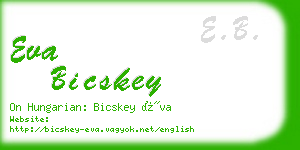 eva bicskey business card